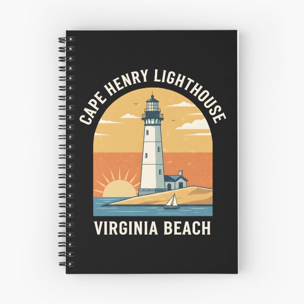 Item preview, Vintage Cape Henry Lighthouse Virginia Beach designed and sold by DrawHandArt.