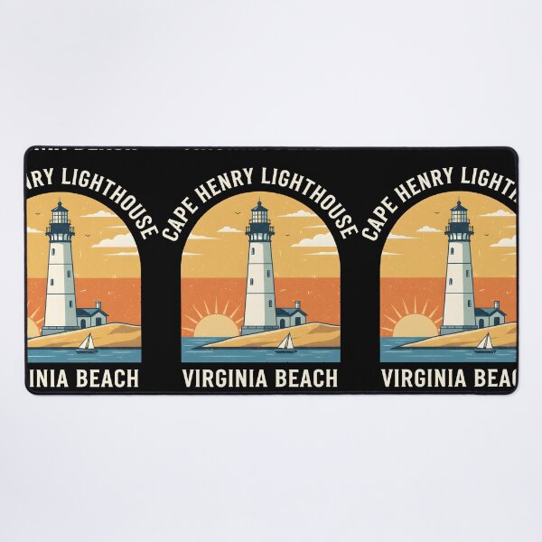Item preview, Vintage Cape Henry Lighthouse Virginia Beach designed and sold by DrawHandArt.