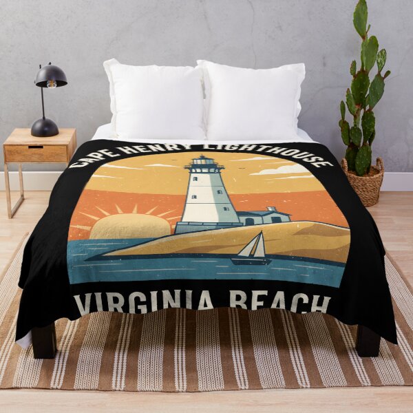 Item preview, Vintage Cape Henry Lighthouse Virginia Beach designed and sold by DrawHandArt.