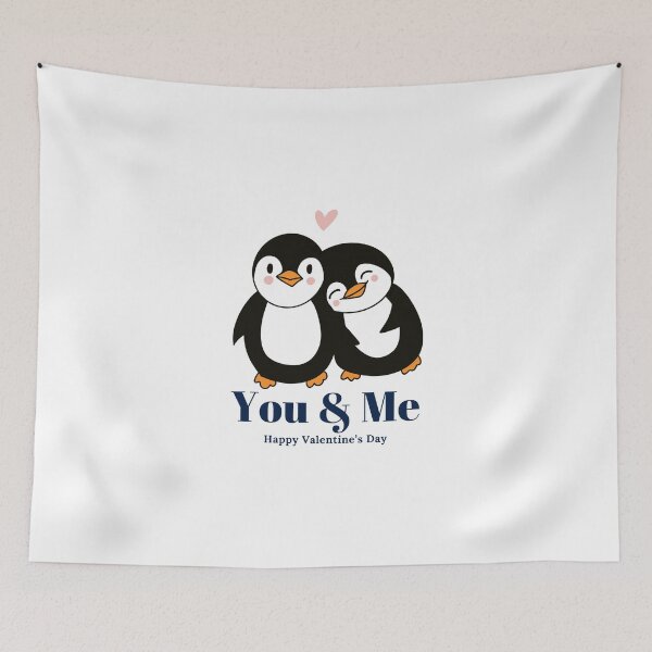 Item preview, Penguine Valentine Design designed and sold by CalmKind Prints.