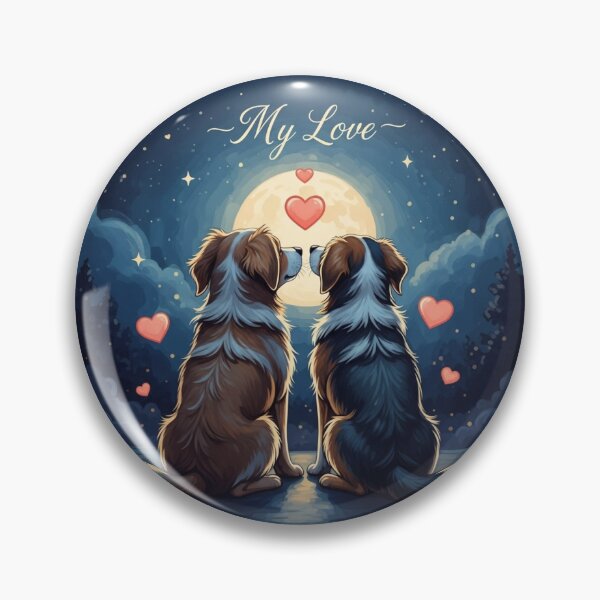 Item preview, Dogs In Love Under Stars designed and sold by PetJoyPrintsCO.