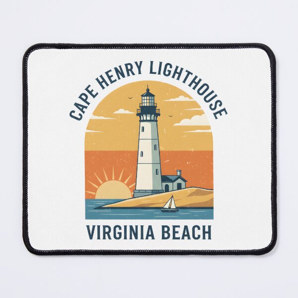 Item preview, Vintage Cape Henry Lighthouse Virginia Beach designed and sold by DrawHandArt.