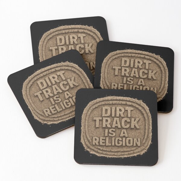 Item preview, DIRT TRACK IS A RELIGION - Cracked Dirt Typography designed and sold by MKreative Studio.