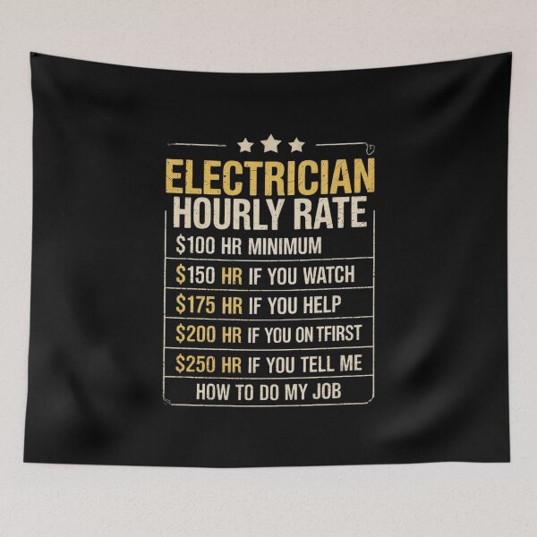 Item preview, Electrician Hourly Rate Electrical Engineer designed and sold by AquaKiev.