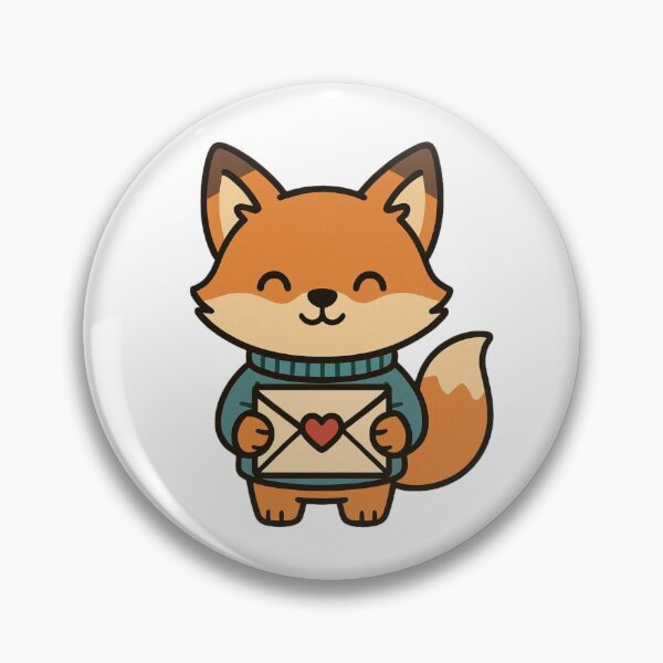 Item preview, Fox Holding Love Letter – Playful Valentine Animal Character designed and sold by Confuzz1ed.