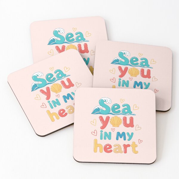 Item preview, Sea You in My Heart – Coastal Valentine Typography Design designed and sold by Sea Gem.