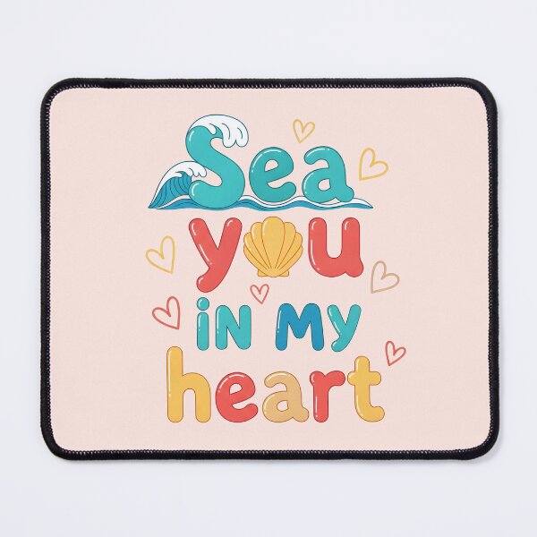 Item preview, Sea You in My Heart – Coastal Valentine Typography Design designed and sold by Sea Gem.