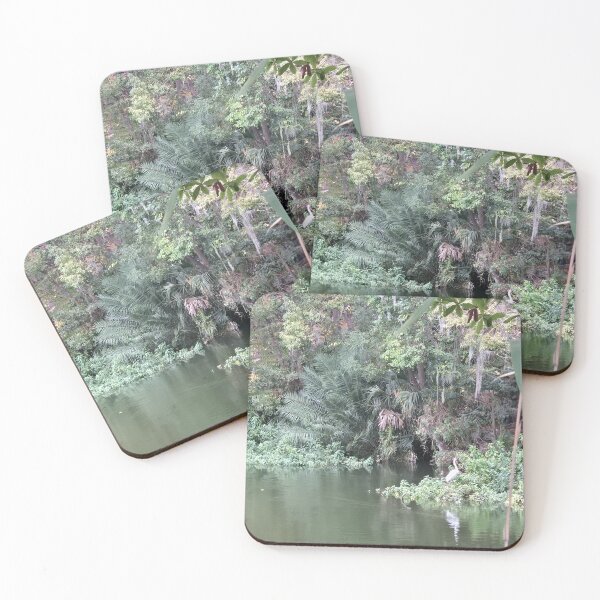 Item preview, Egret by Lake with Lush Foliage designed and sold by CoastalCalmCo.