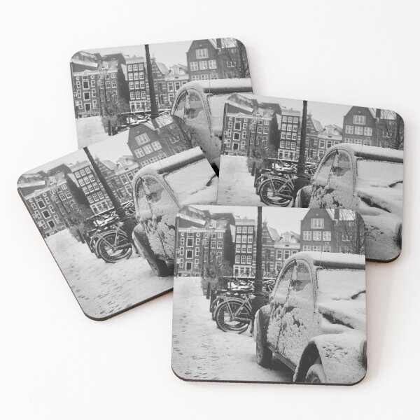 Item preview, Amsterdam, Looiersgracht Jordaan 2CV in the snow designed and sold by Amsterdam-Pan.
