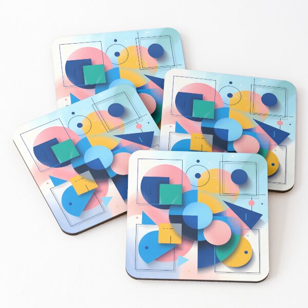 Item preview, Modern Abstract Geometric Shapes - Bauhaus Inspired Minimalist Art designed and sold by Flow19.
