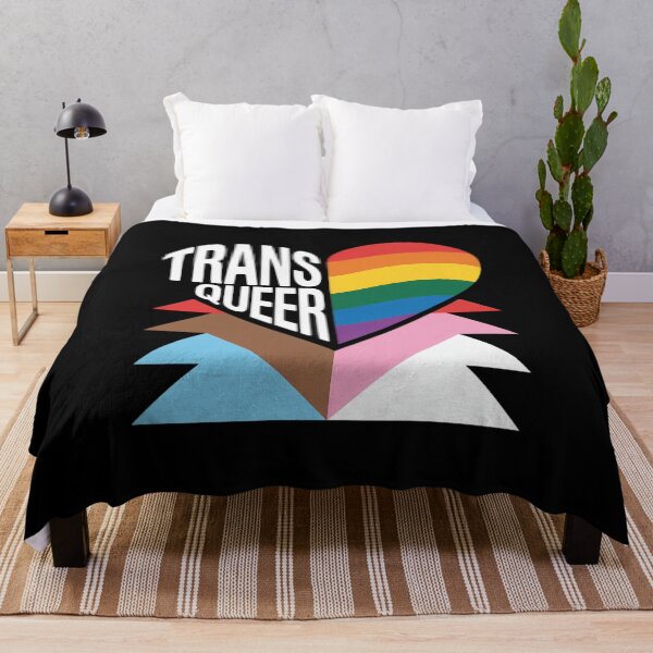 Item preview, Progress Pride Heart Flag - Trans & Queer designed and sold by MarryIsMonth.