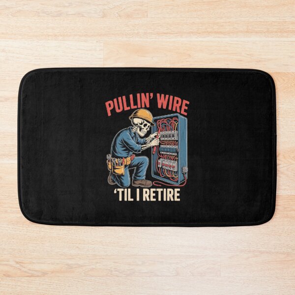 Item preview, Electrician Skull Pullin' Wire 'Til I Retire  designed and sold by AquaKiev.