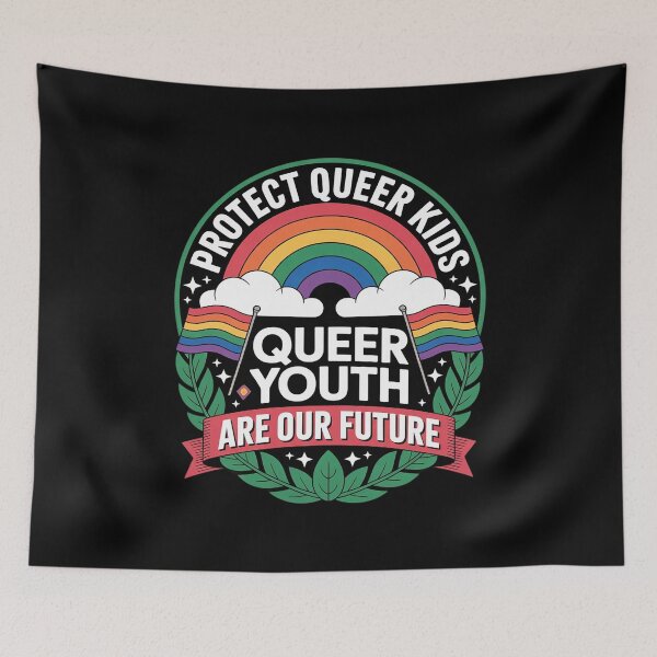 Item preview, Protect Queer Kids Support Queer Youth Are Our Future designed and sold by FadeOfThrone.