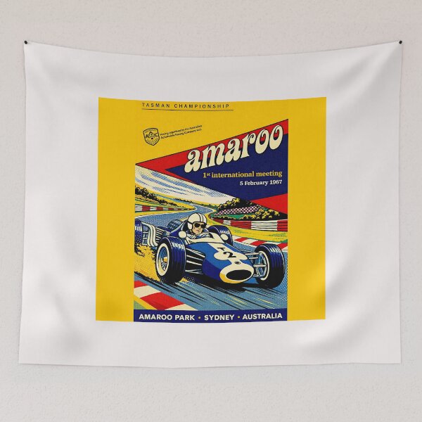 Item preview, Amaroo Grand Prix Australia  1967 variation vintage poster#7 designed and sold by Helios Be. Lavsh.