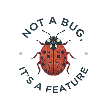 Artwork thumbnail, Software Developer Humor - Not a Bug Feature by ProWorkVibes