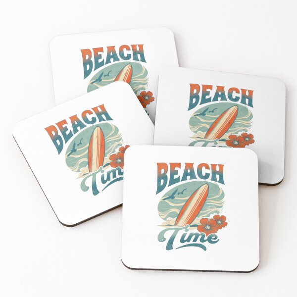 Item preview, Retro Beach Time Surfboard — Vintage Tropical Surf Aesthetic Illustration designed and sold by Colorful-Garden.