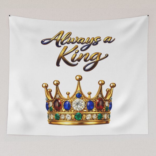 Item preview, Always a King – Timeless Royal Crown Statement Design designed and sold by AlexLineArt.