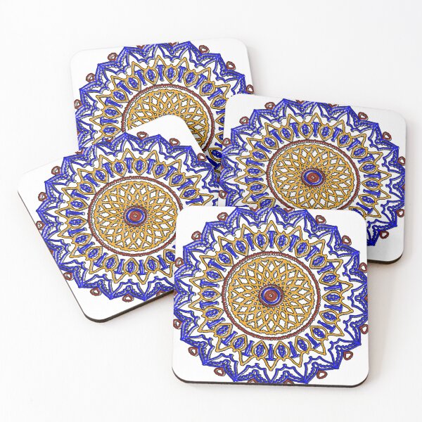 Item preview, "Radiant Mandala with Lattice Petals and Zigzag Flame Border" designed and sold by nighttime1990.