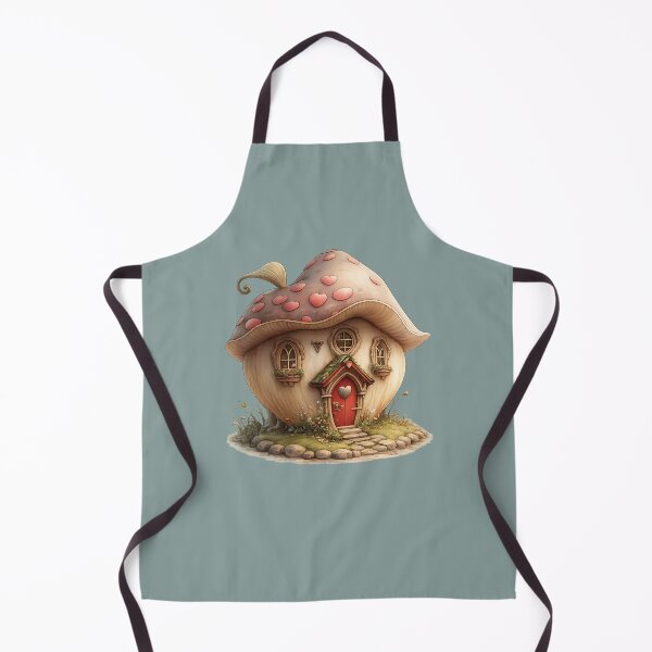 Item preview, Whimsical Mushroom House Cottage with Pink Hearts on the Roof designed and sold by DakotaPoppin.
