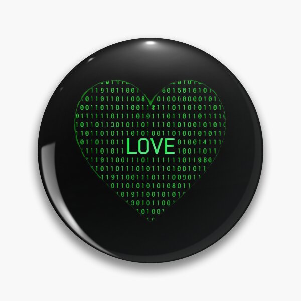 Item preview, Binary Heart Love - Digital Coder Aesthetic designed and sold by ProWorkVibes.