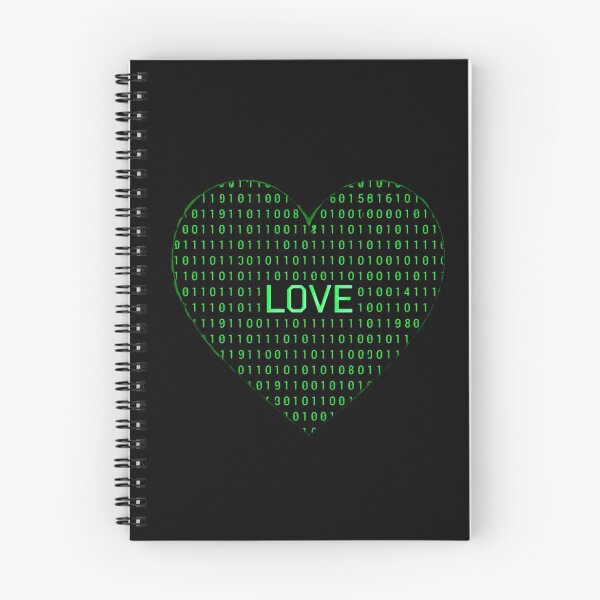 Item preview, Binary Heart Love - Digital Coder Aesthetic designed and sold by ProWorkVibes.