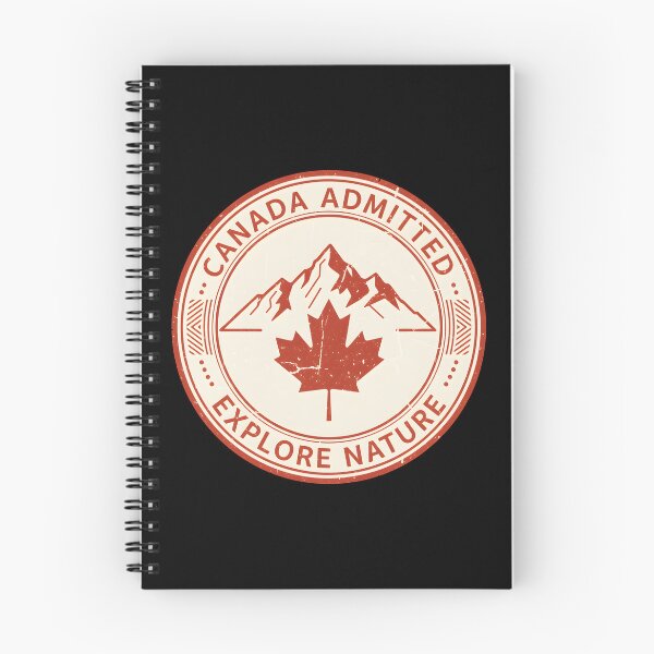 Item preview, Canada Admitted Explore Nature Travel Stamp Vintage Retro Mountain Maple designed and sold by DrawHandArt.
