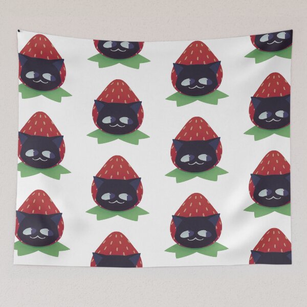 Item preview, Black Cat in Strawberry Suit designed and sold by Asutip.