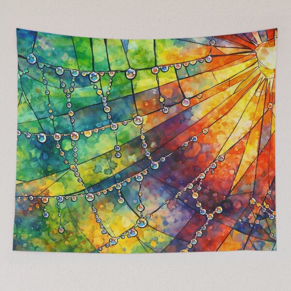 Item preview, Sunlight on Dewy Spider Web designed and sold by cuprum.