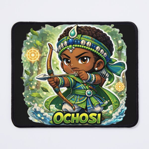 Item preview, Ochosi Chibi Warrior Illustration – Spiritual Archer Guardian Art designed and sold by ModupeDesigns07.