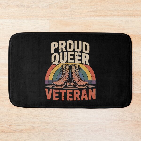 Item preview, Proud Queer Veteran Gay Pride Rainbow Queer Soldier designed and sold by FadeOfThrone.