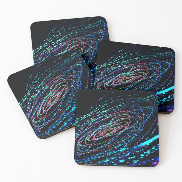 Item preview, Digital Data Flow Neon Waves Particle Stream Tech Art Poster designed and sold by goodcrystals.