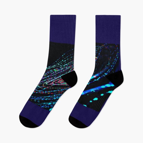 Item preview, Digital Data Flow Neon Waves Particle Stream Tech Art Poster designed and sold by goodcrystals.