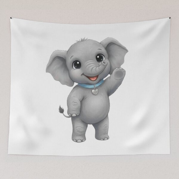 Item preview, Adorable Smiling Baby Elephant designed and sold by CHRIST5000.