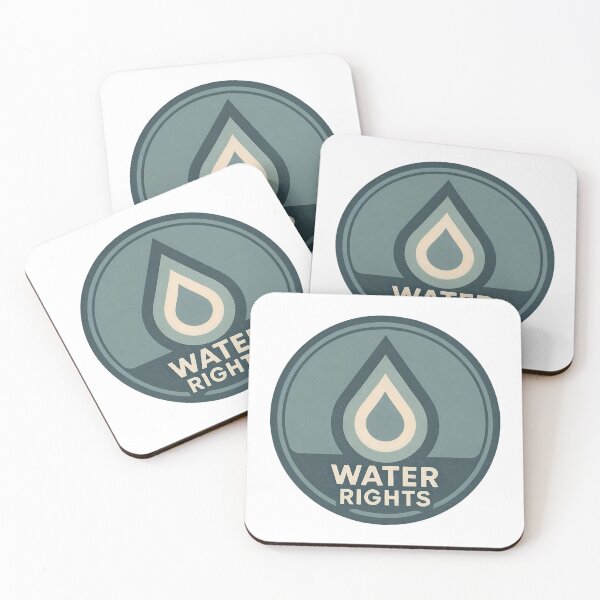 Item preview, Retro badge graphic with water droplet and Water Rights typography designed and sold by Creative88Art.