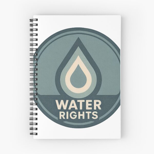 Item preview, Retro badge graphic with water droplet and Water Rights typography designed and sold by Creative88Art.