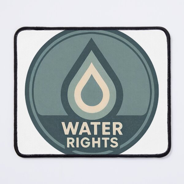 Item preview, Retro badge graphic with water droplet and Water Rights typography designed and sold by Creative88Art.