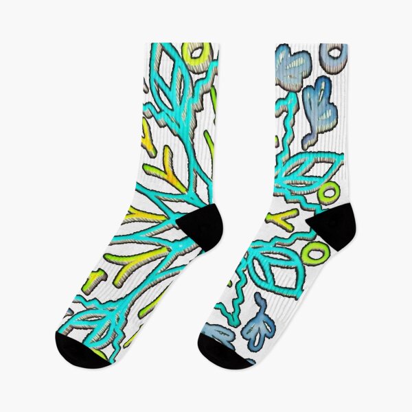 Item preview, "Cyan Floral Mandala with Vein Petals and Leaf Accents" designed and sold by nighttime1990.