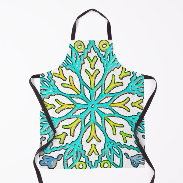 Item preview, "Cyan Floral Mandala with Vein Petals and Leaf Accents" designed and sold by nighttime1990.