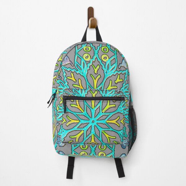 Item preview, "Cyan Floral Mandala with Vein Petals and Leaf Accents" designed and sold by nighttime1990.