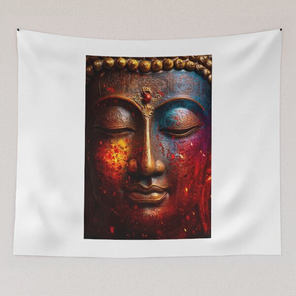 Item preview, Vibrant Buddha Sculpture with Colorful Accents designed and sold by Artessie.