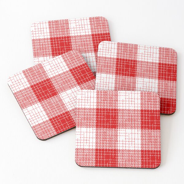 Item preview, Red And White Crosshatch Plaid Gingham Design  designed and sold by PatternTitan.