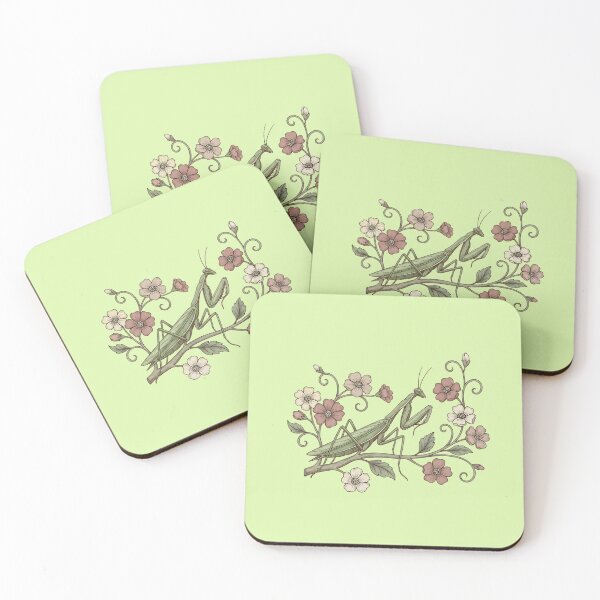 Item preview, Praying Mantis Floral Nature designed and sold by BirdsnStuff.