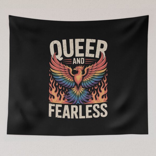 Item preview, Queer and Fearless - Bold Phoenix Masc Lesbian Pride designed and sold by MarryIsMonth.
