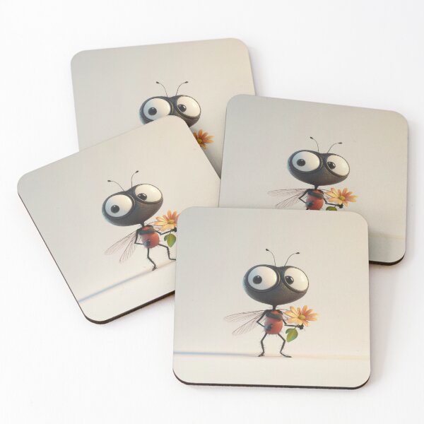 Item preview, Cute ant holds a flower in studio designed and sold by anytka.