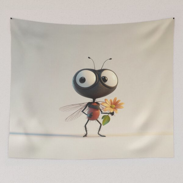 Item preview, Cute ant holds a flower in studio designed and sold by anytka.