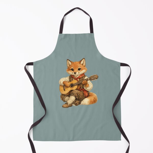 Item preview, Charming Watercolor Fox Musician with Guitar in Vintage Style designed and sold by DakotaPoppin.