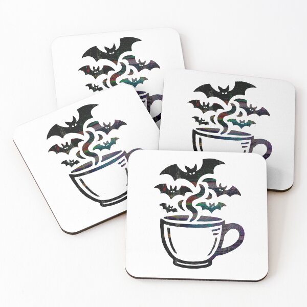 Item preview, Spooky Coffee Bats – Halloween Goth Caffeine Illustration designed and sold by Horrify.