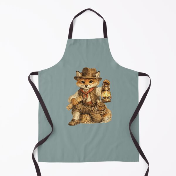 Item preview, Vintage Explorer Fox with Flashlight, Searching for Ancient Treasures designed and sold by DakotaPoppin.