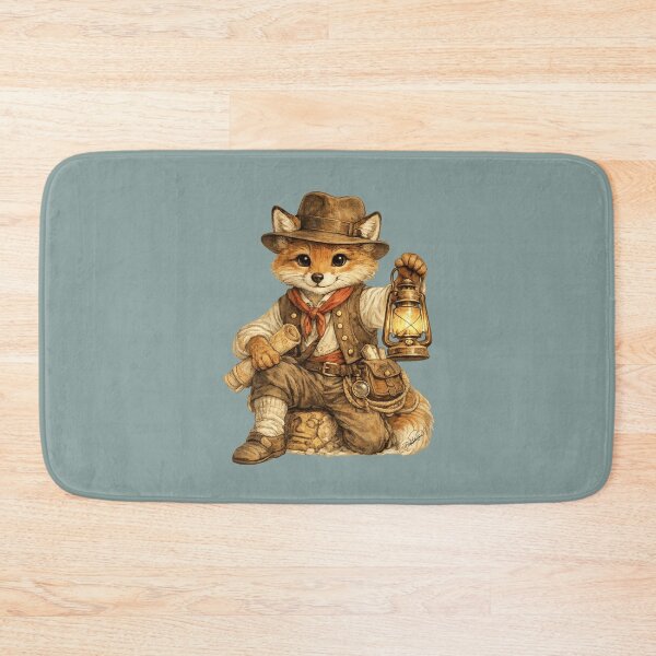 Item preview, Vintage Explorer Fox with Flashlight, Searching for Ancient Treasures designed and sold by DakotaPoppin.