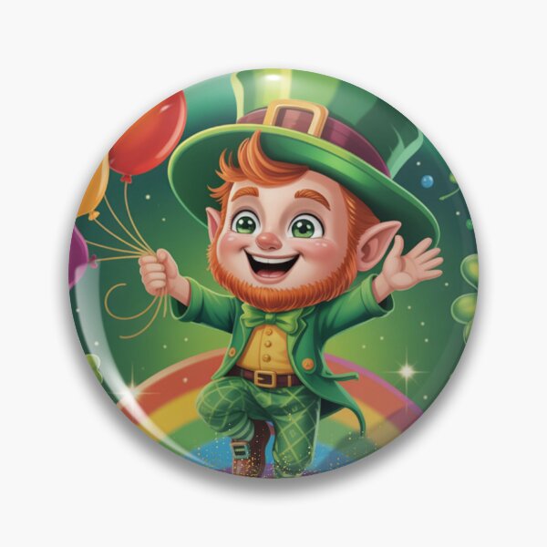 Item preview, Cute Leprechaun with Balloons Rainbow St Patrick’s Day Illustration designed and sold by STDesignss.